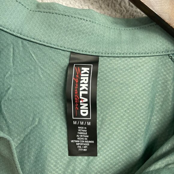 NWOT Kirkland Signature Men's M Green Polo Active Shirt - Picture 9 of 9
